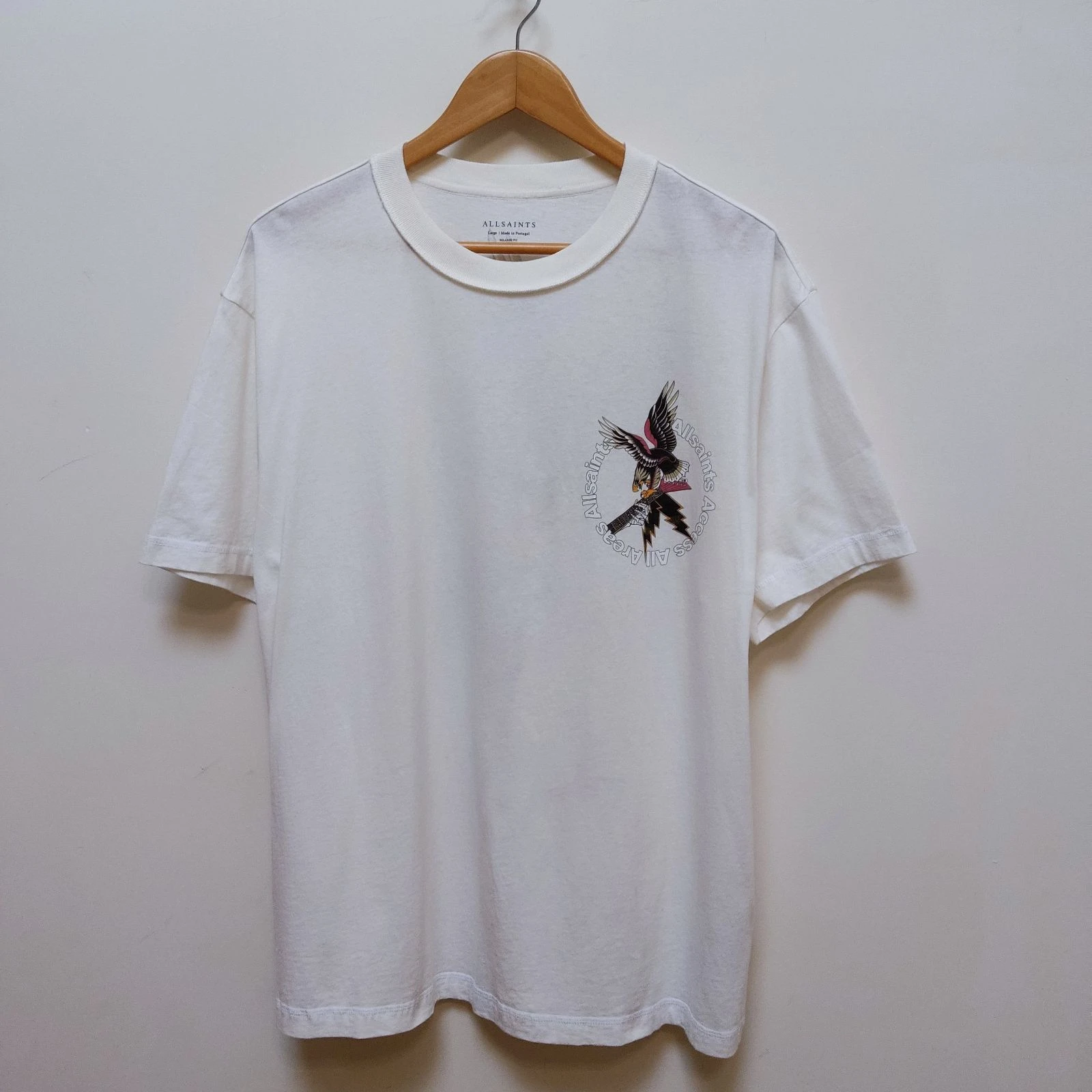 AllSaints Taille L T-Shirt Aigle Surdimensionné – photo 11